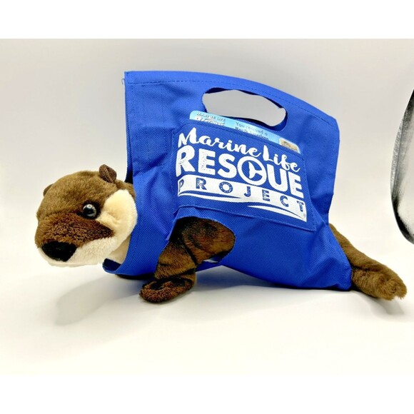 Marine Life Rescue Project River Otter Plush Stuffed Animal w/ Stretcher & Card - Picture 2 of 14